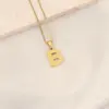 Wholesale Waterproof Non Tarnish Letter Necklace For Women With 18K Real Gold Plated 304 Stainless Steel And PVD Coated Box Chain