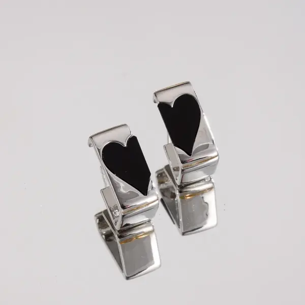 Wholesale S925 Sterling Silver Needle Copper Plated 18K Gold Drop Oil Heart Shaped Earrings Elegant Simple Style For Casual Holiday Party Daily Use