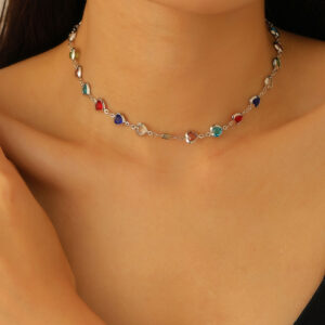 White k necklace g-476