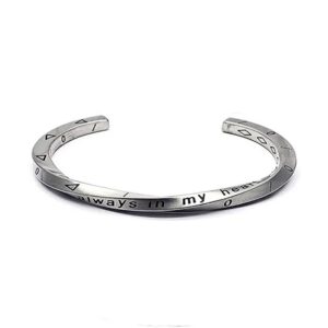 Wholesale TEMU Europe and America Hot Sale Retro Viking Pattern Bracelet Men's Ancient Silver Adjustable Bracelet Bracelet