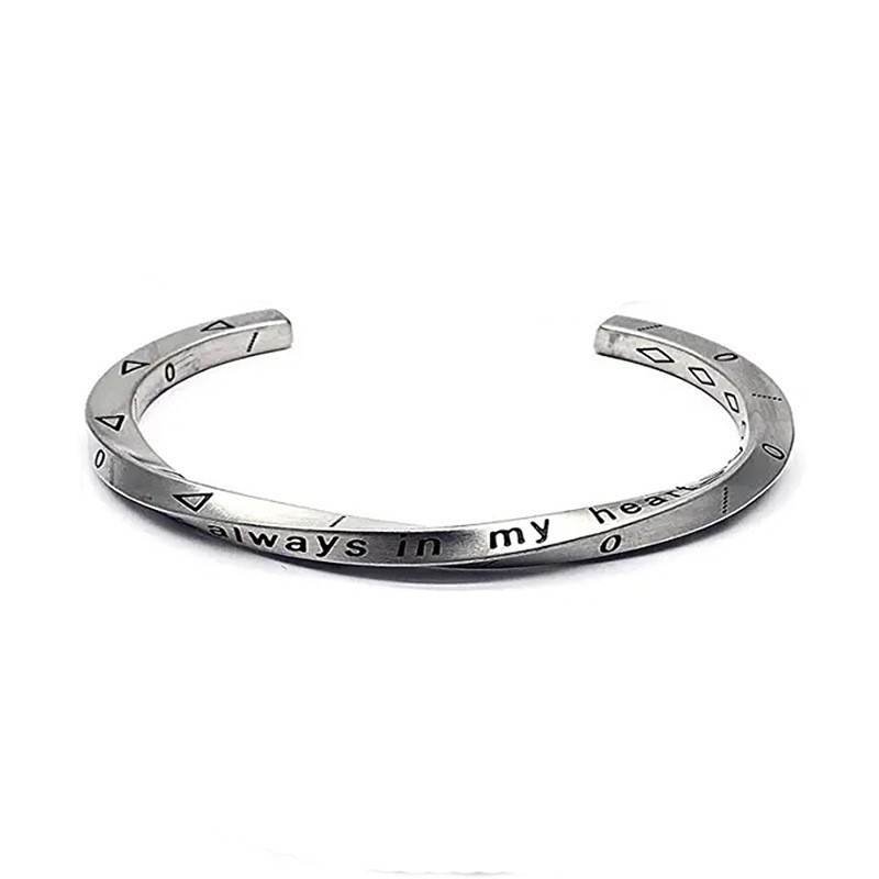 Wholesale TEMU Europe and America Hot Sale Retro Viking Pattern Bracelet Men's Ancient Silver Adjustable Bracelet Bracelet