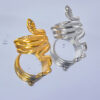 oly-e4b8ee4d60fc09aea8aba486291bc25c Wholesale Popular Copper Plated Real Gold Diamond Snake Ring for Couple Niche All-match Personalized Ins Opening Light Luxury Ring