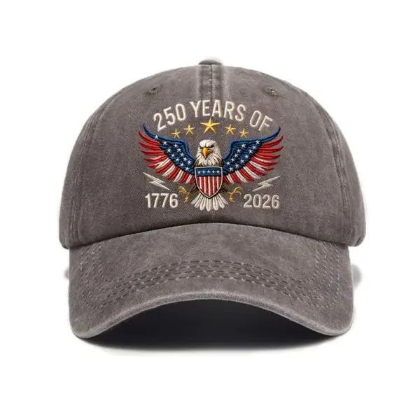 Wholesale Retro United States Baseball Cap With Curved Brim, Breathable Design Featuring Printing Craft, Perfect For America's 250th Anniversary