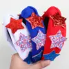 oly-e4e188960d548bd3449224e5b20eeefd Wholesale Sequin Big Star Headband Fabric Party Headband American Independence Day Bow Hair Accessory Simple Women's Suitable
