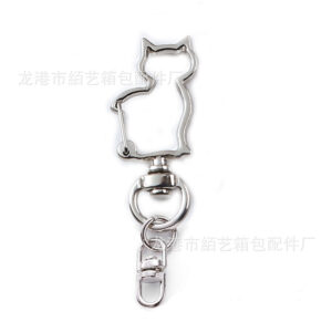 Cat body silver + 8 characters / Delivery opening ring