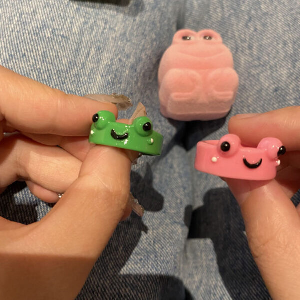 Wholesale Cute Cartoon Frog Shape Ring for Best Friends, Couple's Valentine's Day, Single Frog Ring
