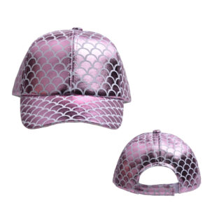 Fish scale texture-pink / Free size-adjustable (50-54)