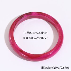 20# bracelet - rose red - round - wide band