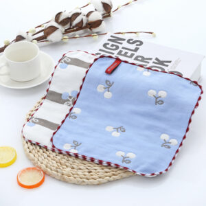 Blue Cherry / 25*25 square towel