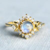 oly-e549b2ebc96a3b19ff1f4c50256356f7 Wholesale Double Moon Goddess Moonstone Diamond Ring Valentine's Day Moonstone Ring