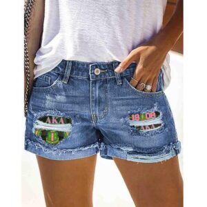 Wholesale 2022 Amazon Independent Station Spring Denim New Street Trendy Loose Pants Blue Mid-Waist Shorts Straight Leg Pants