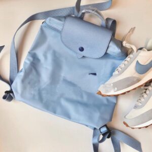 Blue backpack for anniversary