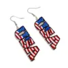 Wholesale American Flag Drop Earrings For Women In Acrylic, Perfect For Independence Day