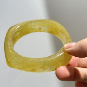 Yellow smudged square inner diameter 6.5cm