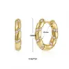 Wholesale 1 Pair Luxurious Classic Style Pentagram Circle Plating Inlay Copper Zircon 18k Gold Plated Earrings