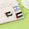 Wholesale Creative Personalized Flag Series Badge Palestinian And Israeli Flag Brooch Decoration Alloy Jewelry