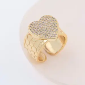 Gold / Red Heart