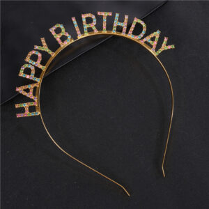 Happy birthday golden mixed color