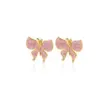 Wholesale Elegant Miniature Butterfly Drop Earrings Women's Stylish Fashion Spring Summer New Arrival Colorful Oil Drip Jewelry Accessories