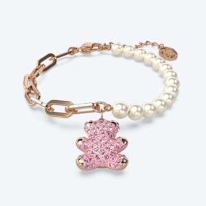 Pearl pink bear bracelet