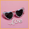 oly-e605d4ce28d78dc87b4342647e035d98 Wholesale I Love You Peach Heart Sunglasses Valentine's Day Party Confession Love Proposal Party Funny Sunglasses Glasses