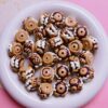 Wholesale 16mm brown Department Heavy Oil Hand-painted Round Beads Beaded DIY Mobile Phone Chain Keychain Material Jewelry Accessories