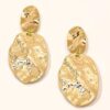 oly-e61a4d0d5a752bd3e9d38ca3d2fe56d3 Wholesale exclusive jewelry high-end metal simple geometric round hammer pattern earrings