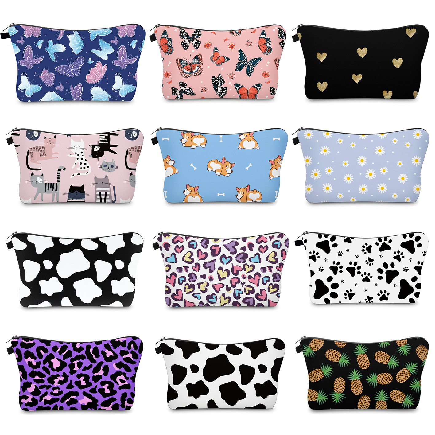 Wholesale Cross-border Amazon temu Xiyin Popular New Printed Cosmetic Bag European and American Fashion Large-capacity Cosmetics Bag