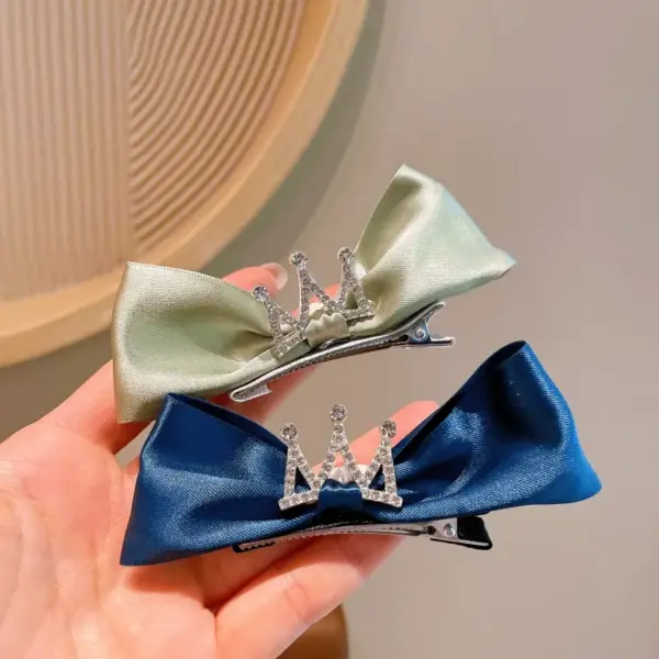 Wholesale Sweet Crown Hairpin For Girls Made Of Cloth, 1 PCS Package, Perfect Hair Accessory For Independence Day