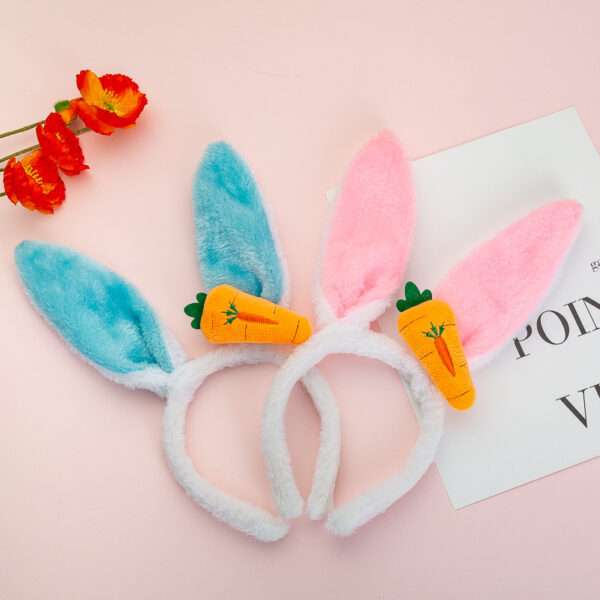 oly-e642e2f723009d0c20d1c7034d3c8bfa Wholesale Children's Day Performance Rabbit Dance Hairband Easter Rabbit Ear Headwear Carrot Rabbit Hairband Rabbit Hair Accessories