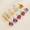 Wholesale Sweet Pendant Featuring American Flag Pattern, Perfect For Stylish Accessories