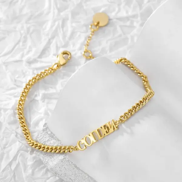 Wholesale Handmade Geometric Bracelets For Women In Copper With 18K Real Gold Electroplated And Rhinestone Inlay