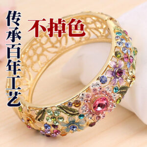 Wholesale Supply Beijing cloisonne bracelet hollow enamel gold-plated jewelry vintage jewelry ethnic jewelry