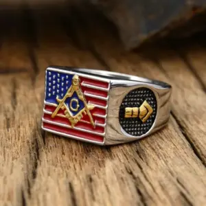 oly-e65384180ec4edb24066b92bafcf326e Wholesale Haiyi Alloy Ring American Flag Design Men's Glue Drip Ring Simple Style Jewelry Accessory Electroplated Craft