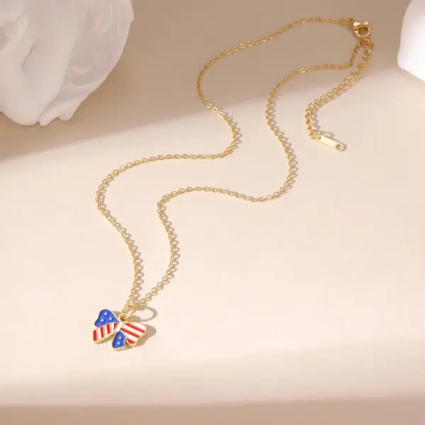 Wholesale Waterproof Non Tarnish Cross Necklace For Women In Electroplated Copper With Stone-Free Inlay And O-Link Chain