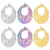 Wholesale Ion Plating (IP) Real Gold Plated 18K Gold Oval 304 Stainless Steel Basic Classic Style Waterproof Non Tarnish 304 Stainless Steel Pendant Necklace