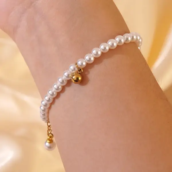 Wholesale 304 Stainless Steel Plastic Irregular Geometric Heart Shape PVD Coated 18K Real Gold Plated Wedding Vacation French Style Beaded OT Clasp Toggle Clasp Closure Lobster Trigger Clasp Closure Gold Bracelet Bracelets