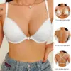 oly-e6847513a2f0594a6354a35c306758f9 Wholesale Ladies' Lace Splicing Gathers Front Button Bra, Steel Ring Pattern, Back Strap Can Be Exposed, Cross Shoulder Strap, Lingerie Beauty Back