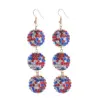 oly-e6872f4fdf7ccd9289b9f9aa6bfdf508 Wholesale National Flag Acrylic Earrings With Tassel, Iron Ear Pins, Designed For Women, 1 Pair