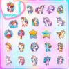 oly-e6a2eb4407569ae7948ffc44919abf47 Wholesale 50 multi-style stickers shop personalized DIY decorative stickers unicorn waterproof stickers
