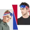 oly-e6a39267509d6d349849cb10dc2b1d05 Wholesale American Flag Independence Day Hair Band Men's Sports Elastic Headband Women's Fashion Crossover Wide Headband Sweat Absorbing Hair Accessories