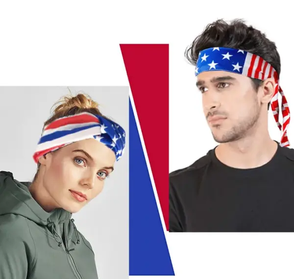 oly-e6a39267509d6d349849cb10dc2b1d05 Wholesale American Flag Independence Day Hair Band Men's Sports Elastic Headband Women's Fashion Crossover Wide Headband Sweat Absorbing Hair Accessories