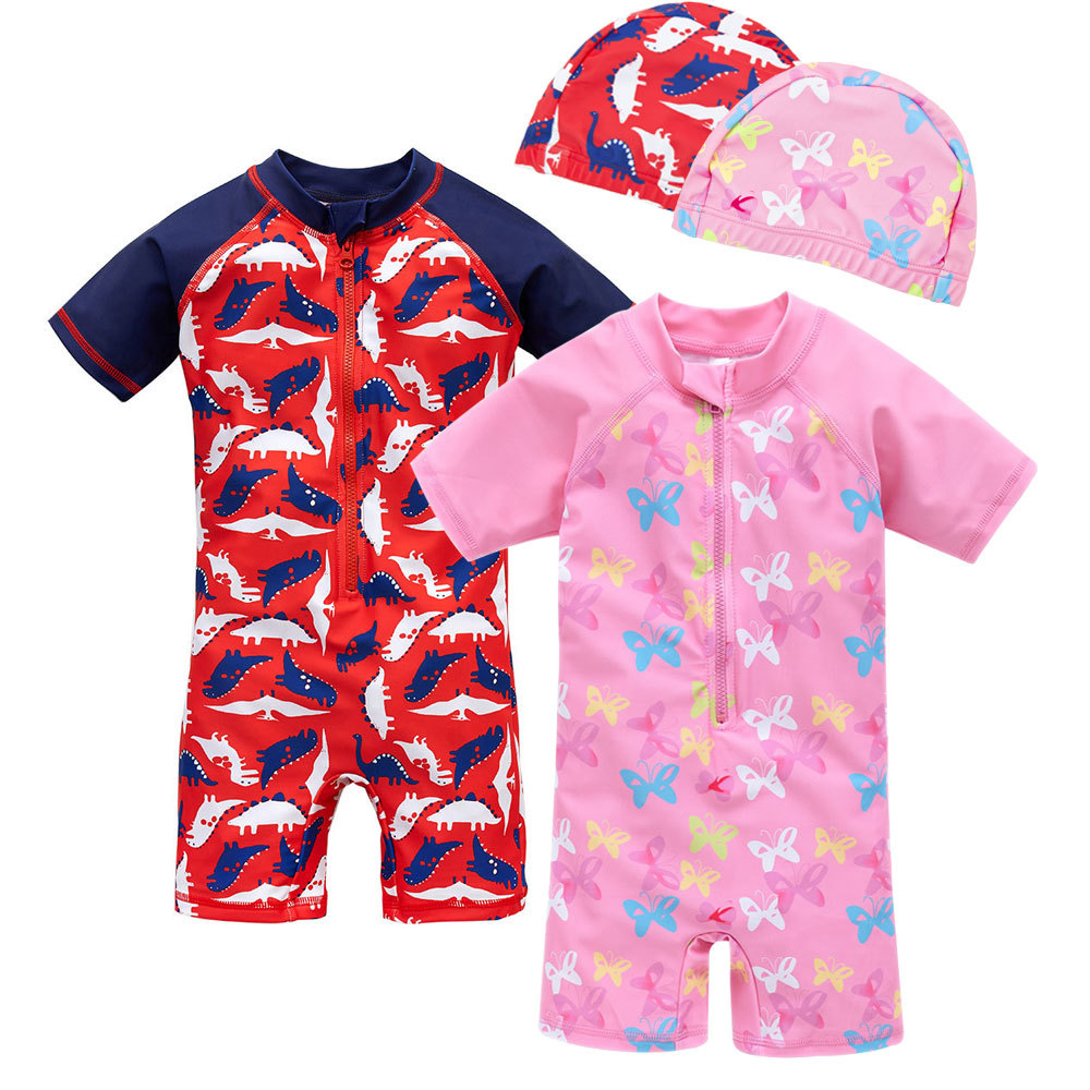 Wholesale Cross-border Sunscreen Swimwear Baby swimsuit for Men and Women 1-8 Years Old Body Swimwear for Children