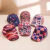 Wholesale Fashionable Printed Flag Baseball Cap Adjustable Hard Top Sunshade Performance Celebration Performance Daily Casual Polyester Fiber