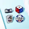 Wholesale Dice Pin Made Of Alloy Featuring Electroplated Craftsmanship, Perfect For Independence Day