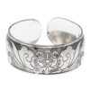 Wholesale Retro Ethnic Style Silver Bracelet Carved Open Wide Bracelet Fashion Personality Miao Silver Do Old Antique Jewelry