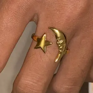 Wholesale 304 Stainless Steel Moon PVD Coated 18K Real Gold Plated Simple Style Classic Style Open Rings