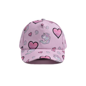New model on the shelves-love unicorn-children's peaked cap / (Free size-Velcro adjustment)(52-54cm)