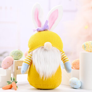Easter knitted doll yellow