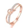 Wholesale ring female fashion opening design fashion small fresh row drill cross diamond ring for women